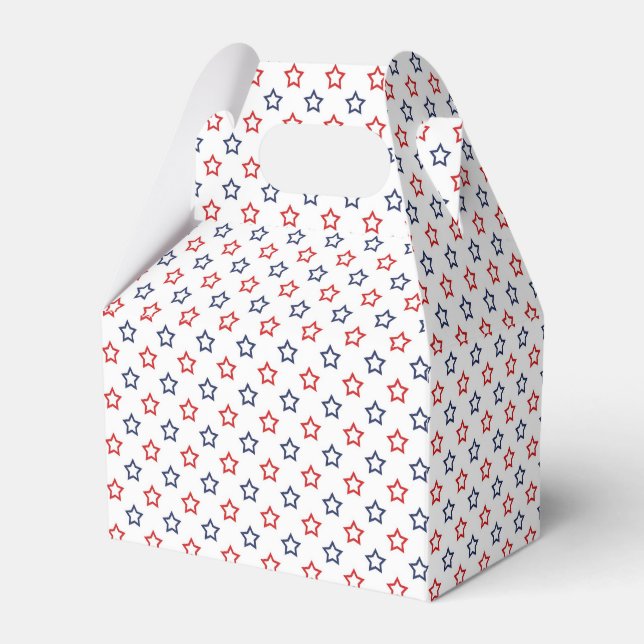 Patriotic Stars Favor Boxes (Front Side)