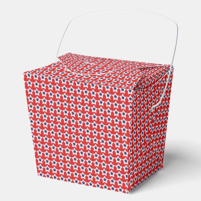 Patriotic Stars Favor Boxes (Front)