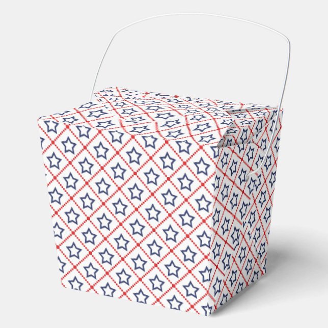 Patriotic Stars Favor Boxes (Front)