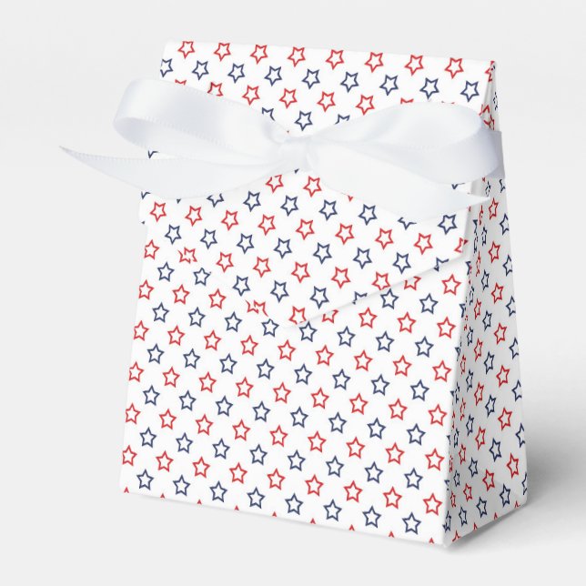 Patriotic Stars Favor Boxes (Front Side)