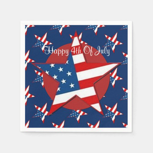 Patriotic Stars Fourth Of July Napkins 2