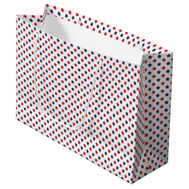 Patriotic Stars Gift Bag (Front Angled)