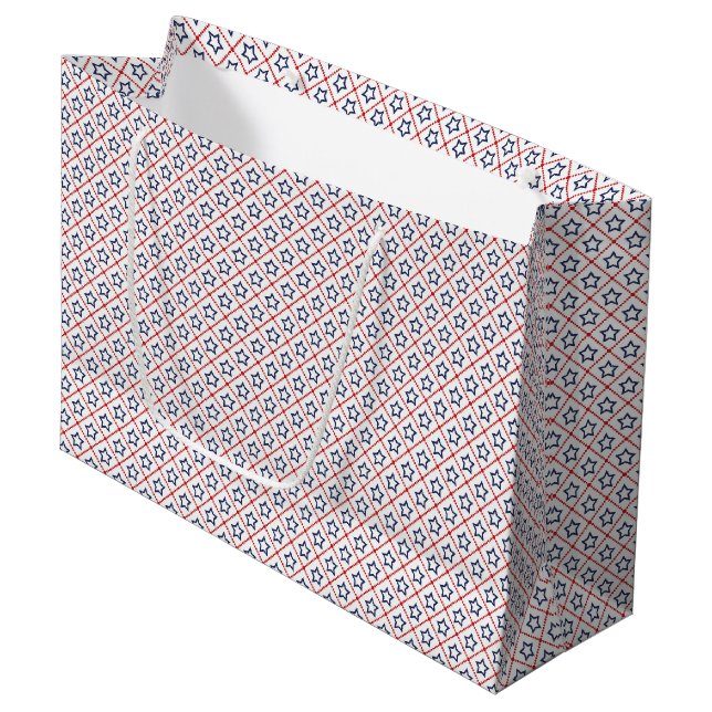 Patriotic Stars Gift Bag (Front Angled)