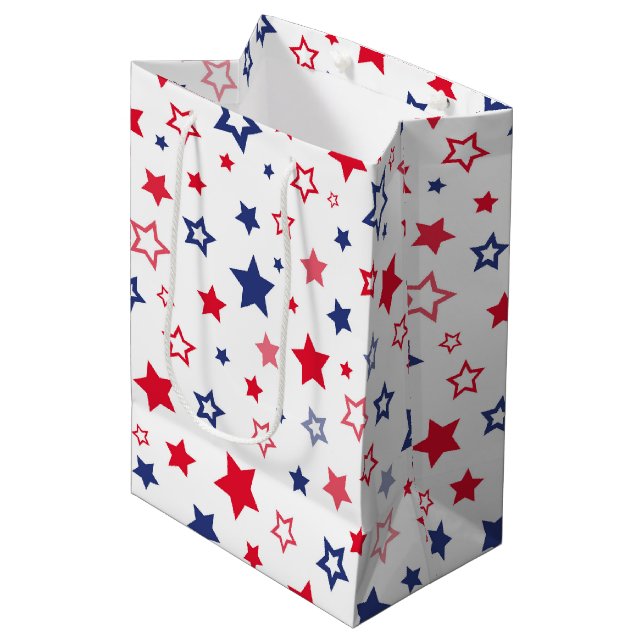 Patriotic Stars Gift Bag (Front Angled)