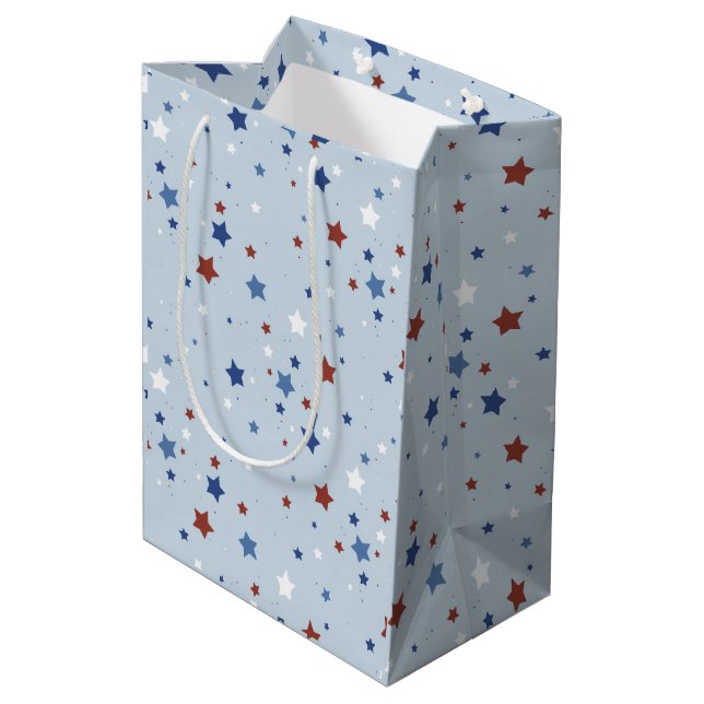 Patriotic Stars Gift Bag (Back Angled)
