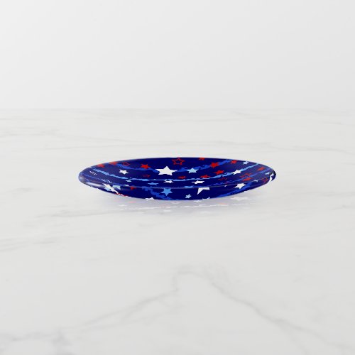 Patriotic Stars Glass Trinket Dish