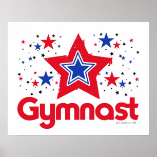 Patriotic Stars Gymnastics by Golly Girls Poster