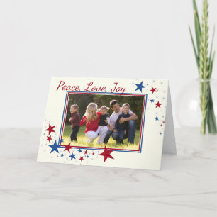 Patriotic Stars Holiday Card