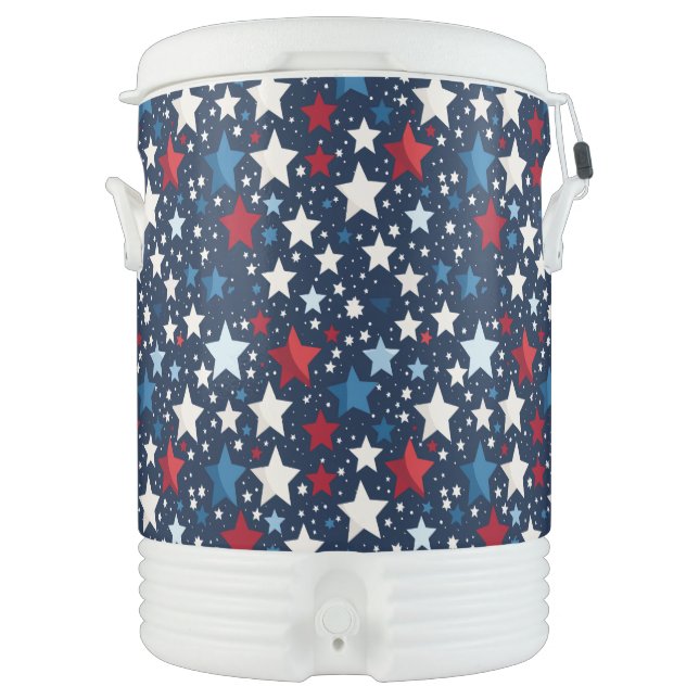 Patriotic Stars Igloo Cooler (Front)