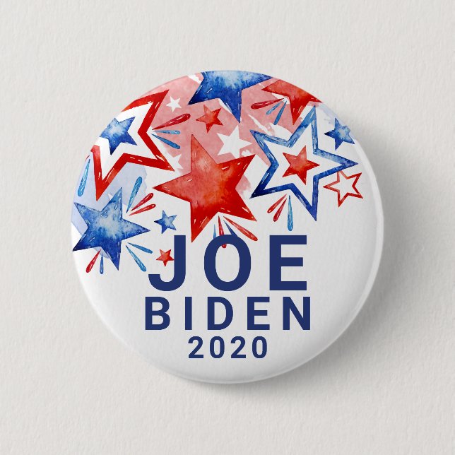 Patriotic Stars Joe Biden 2020 Button (Front)