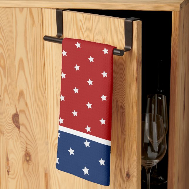 Patriotic Stars Kitchen Towel (Thirds Fold)