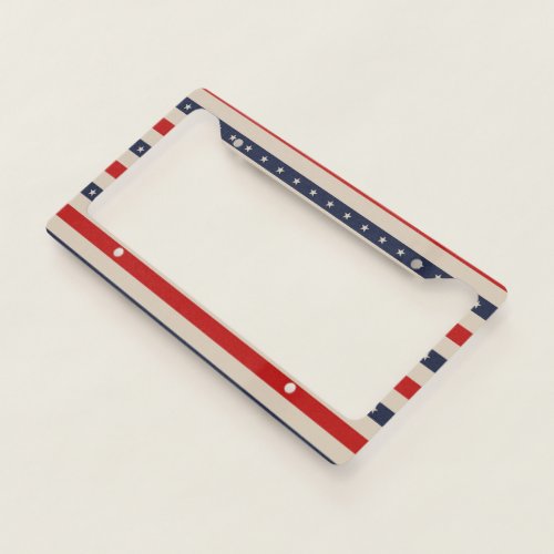 Patriotic Stars License Plate Frame