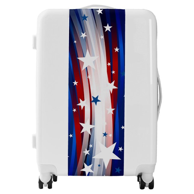 Patriotic Stars Luggage (Red, White, and, Blue Stars and Stripes Travel Luggage!)
