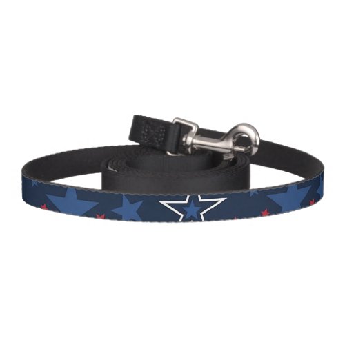 Patriotic Stars on Navy Blue Seamless Pattern Pet Leash