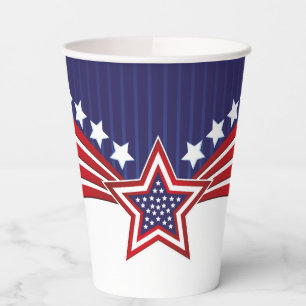 Patriotic Stars Paper Cups
