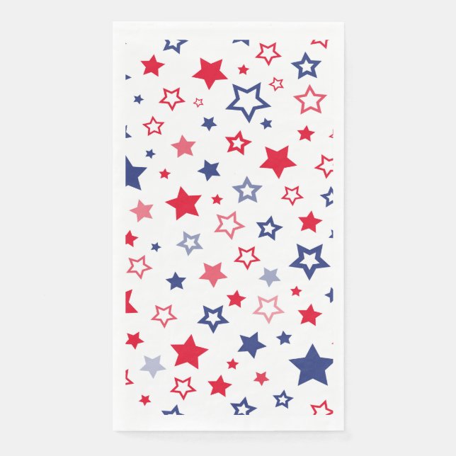 Patriotic Stars Paper Napkins (Front)