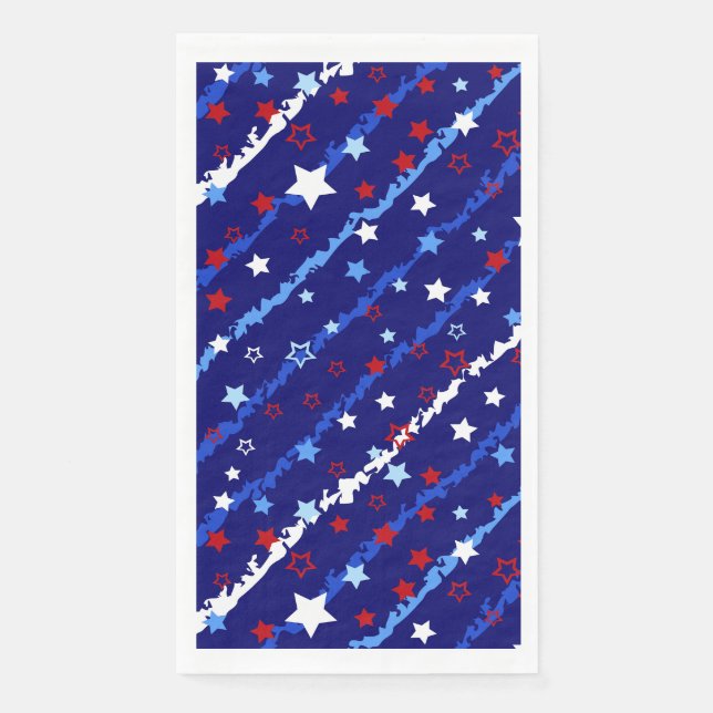 Patriotic Stars Paper Napkins (Front)