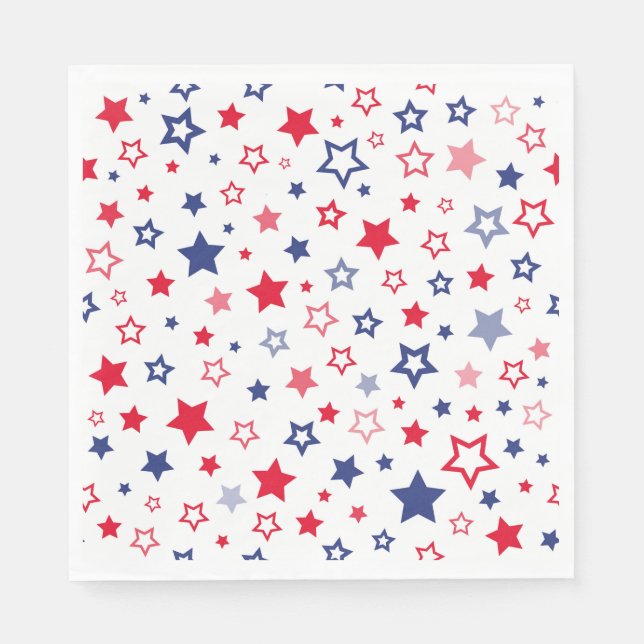 Patriotic Stars Paper Napkins (Front)