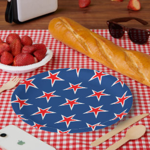 Patriotic Stars Paper Napkins Plates