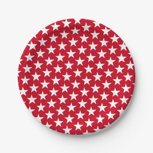 Patriotic Stars Paper Plate