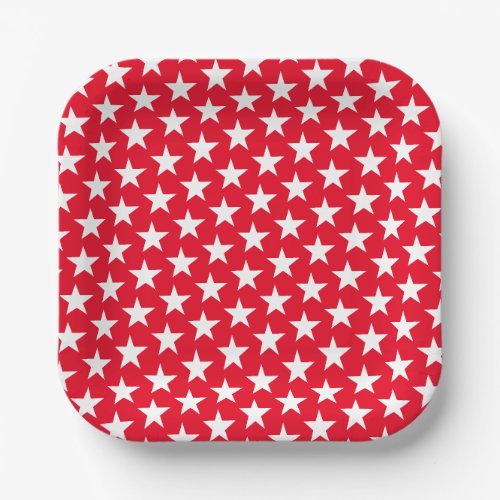 Patriotic Stars Paper Plate