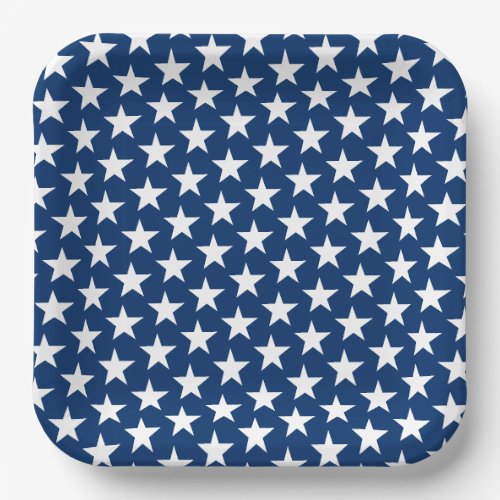 Patriotic Stars Paper Plate