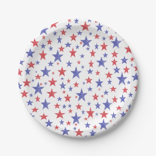 Patriotic Stars Paper Plates