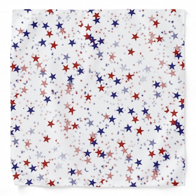 Patriotic Stars Pattern USA Independence Day  Bandana (Front)