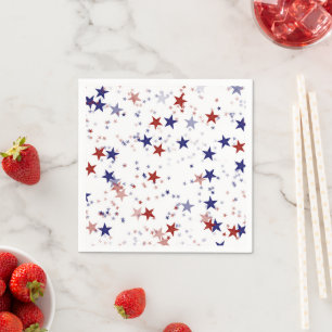 Patriotic Stars Pattern USA Independence Day Napkins