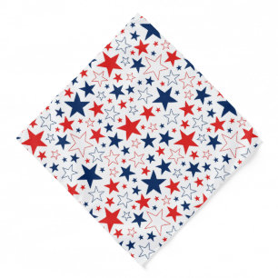 Patriotic Stars Print Bandana