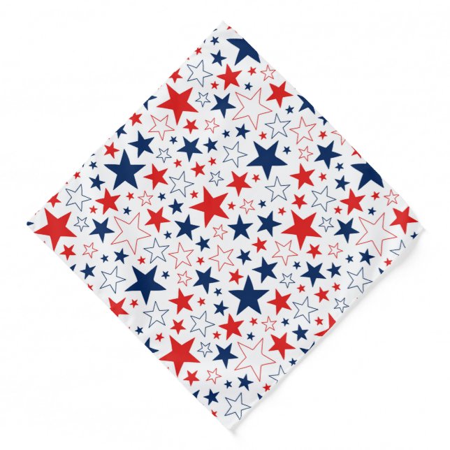 Patriotic Stars Print Bandana (Front)
