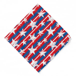 Patriotic Stars Print Bandana
