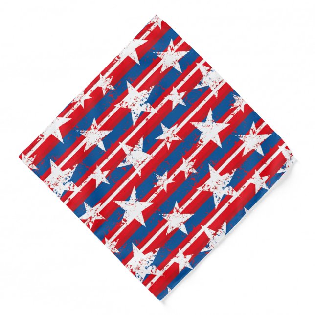 Patriotic Stars Print Bandana (Front)