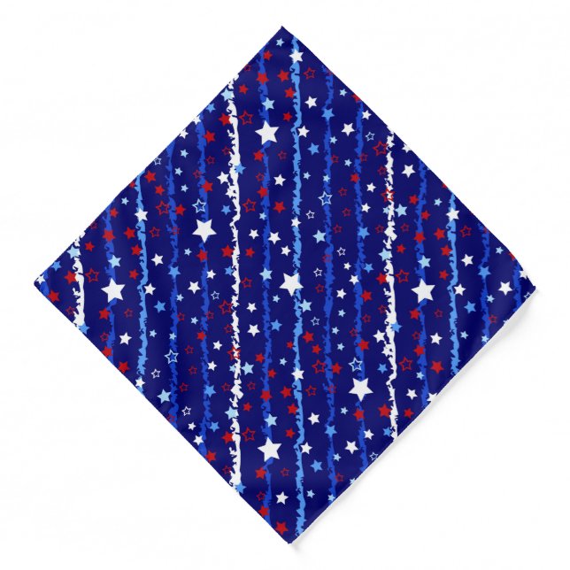Patriotic Stars Print Bandana (Front)
