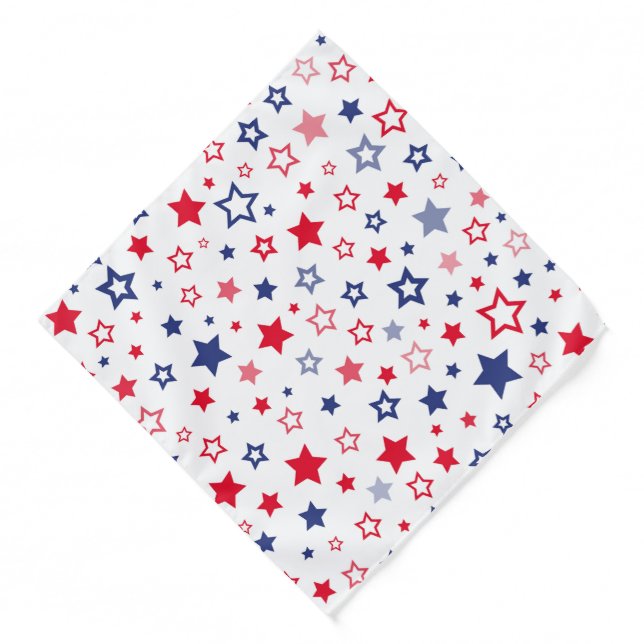 Patriotic Stars Print Bandana (Front)