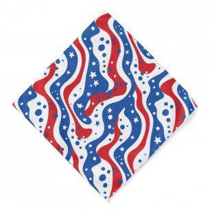 Patriotic Stars Print Bandana