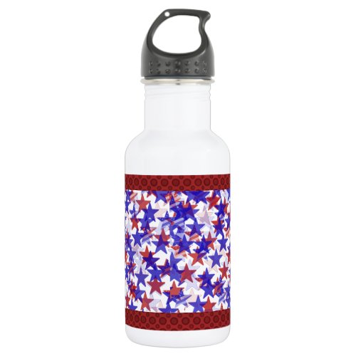 Patriotic Stars Recycled Aluminum Water Bottle