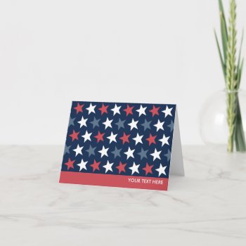 Patriotic Stars Red White & Blue Greeting Cards by koncepts at Zazzle