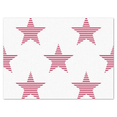 Patriotic Stars Red White Olympic Sports Fun Tissue Paper