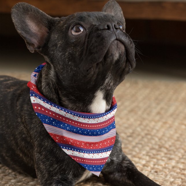Patriotic Stars & Stripes Abstract American Flag 2 Bandana (Creator Uploaded)
