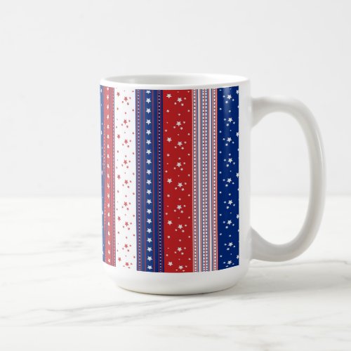 Patriotic Stars  Stripes Abstract American Flag 2 Coffee Mug