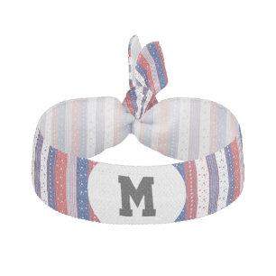 Patriotic Stars & Stripes Abstract American Flag 2 Elastic Hair Tie