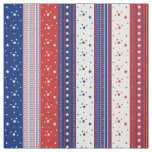 Patriotic Stars &amp; Stripes Abstract American Flag 2 Fabric