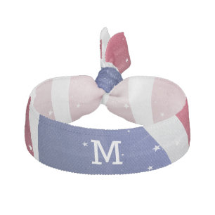 Patriotic Stars & Stripes Abstract American Flag 3 Hair Tie