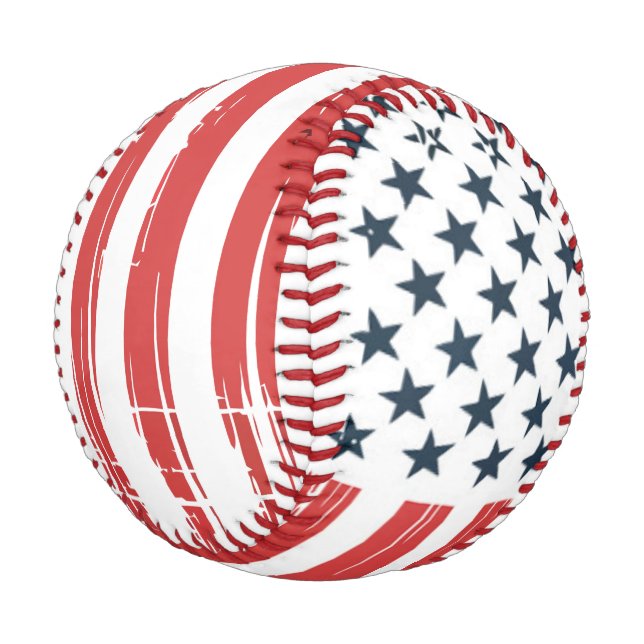 Patriotic Stars & Stripes Baseball Design (Angled)