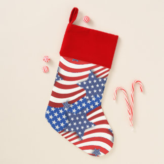 Patriotic Stars & Stripes Christmas Christmas Stocking
