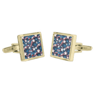 Patriotic Stars & Stripes Cufflinks