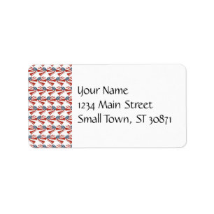 Patriotic Stars Stripes Freedom Flag Hearts Label