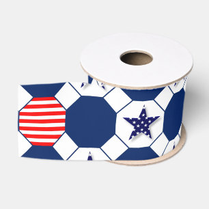 Patriotic Stars & Stripes Grosgrain Ribbon
