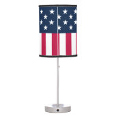 Patriotic Stars & Stripes Table Lamp (Back)